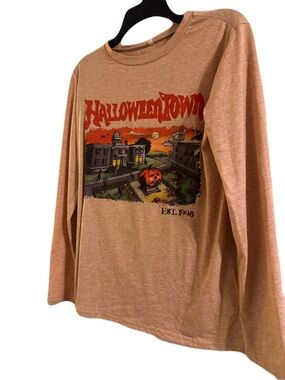Halloweentown Graphic Long Sleeve Top - Tan